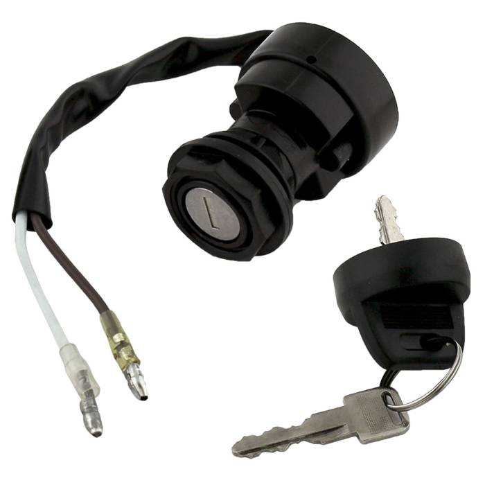 Caltric Ignition Key Switch For Yamaha Raptor 125 YFM125 2011-2013 – Black, Bolt-In – 2 Position Off-On