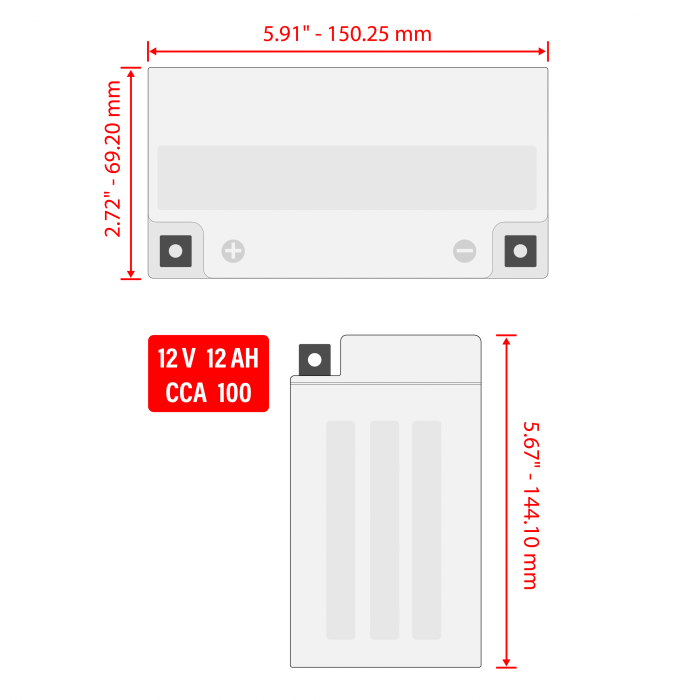 Caltric Battery BA155